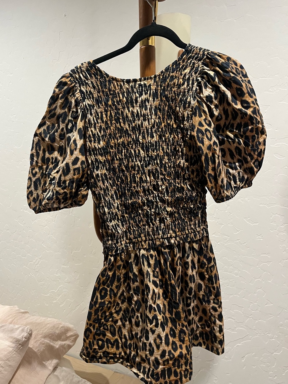 Damson Madder Leopard Print Drop Waist Mini Dress - Picture 4 of 5